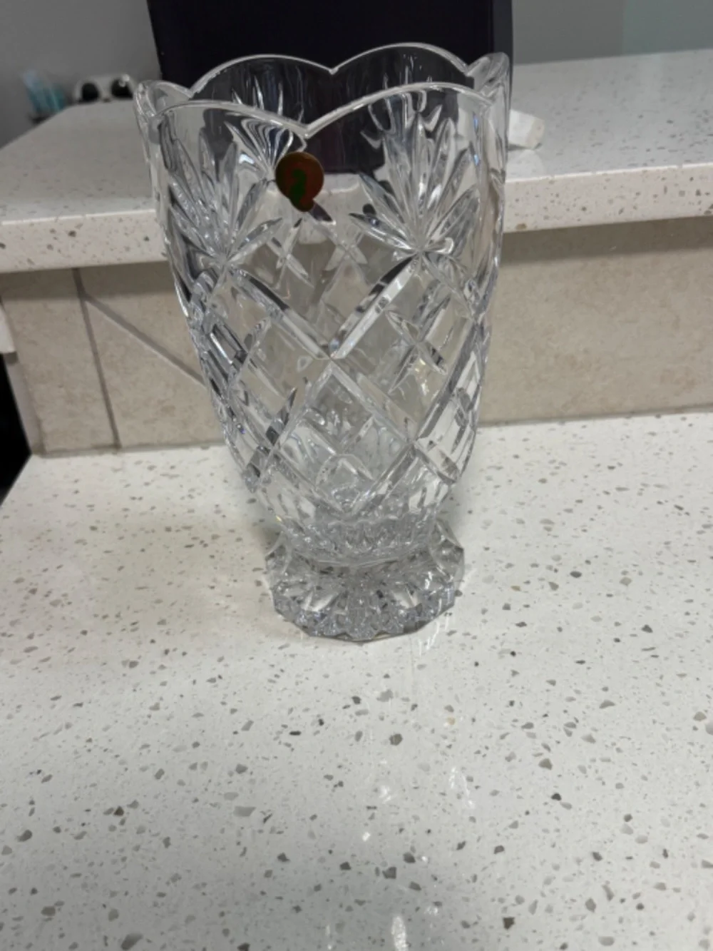 NIB Waterford Search Footed Crystal Vase